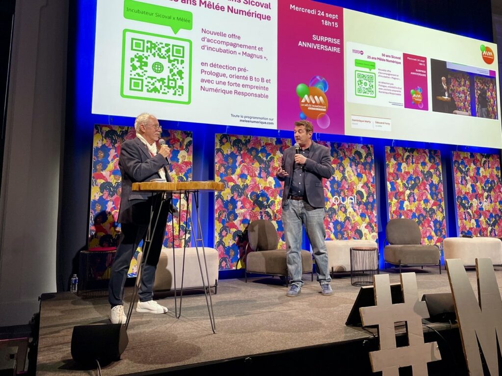 Lancement nouvel incubateur du Sicoval, lors du Festival de la Mêlée Numérique 2025. 