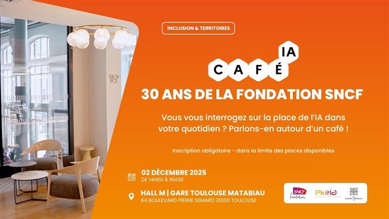 Cafe IA pour découvrir et échanger autour de l’intelligence artificielle dans notre vie quotidienne.